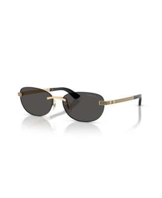 Versace женские овальные солнцезащитные очки VE2307 без оправы с металлической дужкой