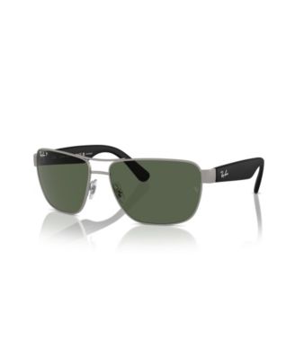 Ray-Ban Men's Polarized Rectangle Sunglasses RB3745L