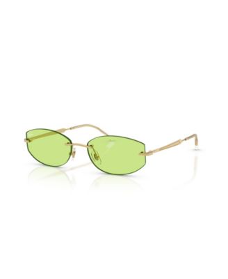 Женские солнцезащитные очки Ray-Ban без оправы геометрической формы с позолотой RB3792