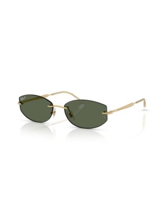 Ray-Ban Polarized Rimless Geometric Sunglasses RB3792