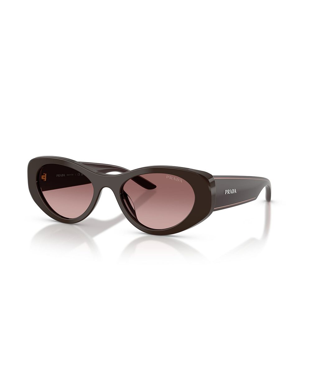 PRADA Women's Oval Acetate Sunglasses PR D23SU