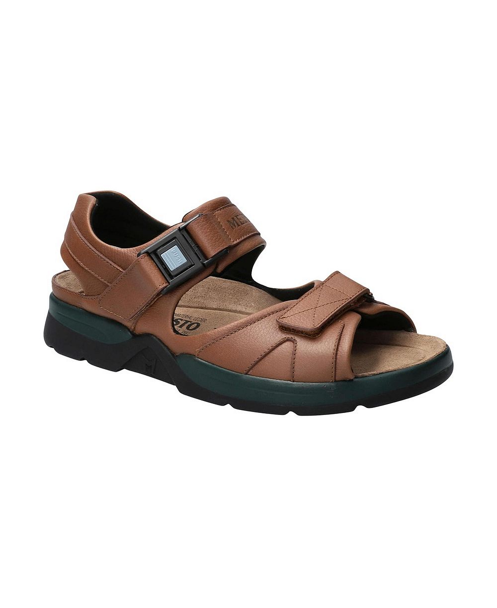 Мужские сандалии Mephisto Shark Fit из нубука Nevada, цвет каштановый