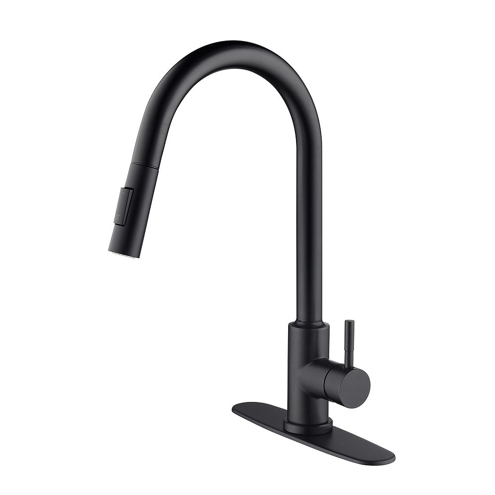 Thirtypeachy Touch Pull-Down Kitchen Faucet, Single Handle High Arc with 360degree(s) Swivel and 2-Function Sprayer