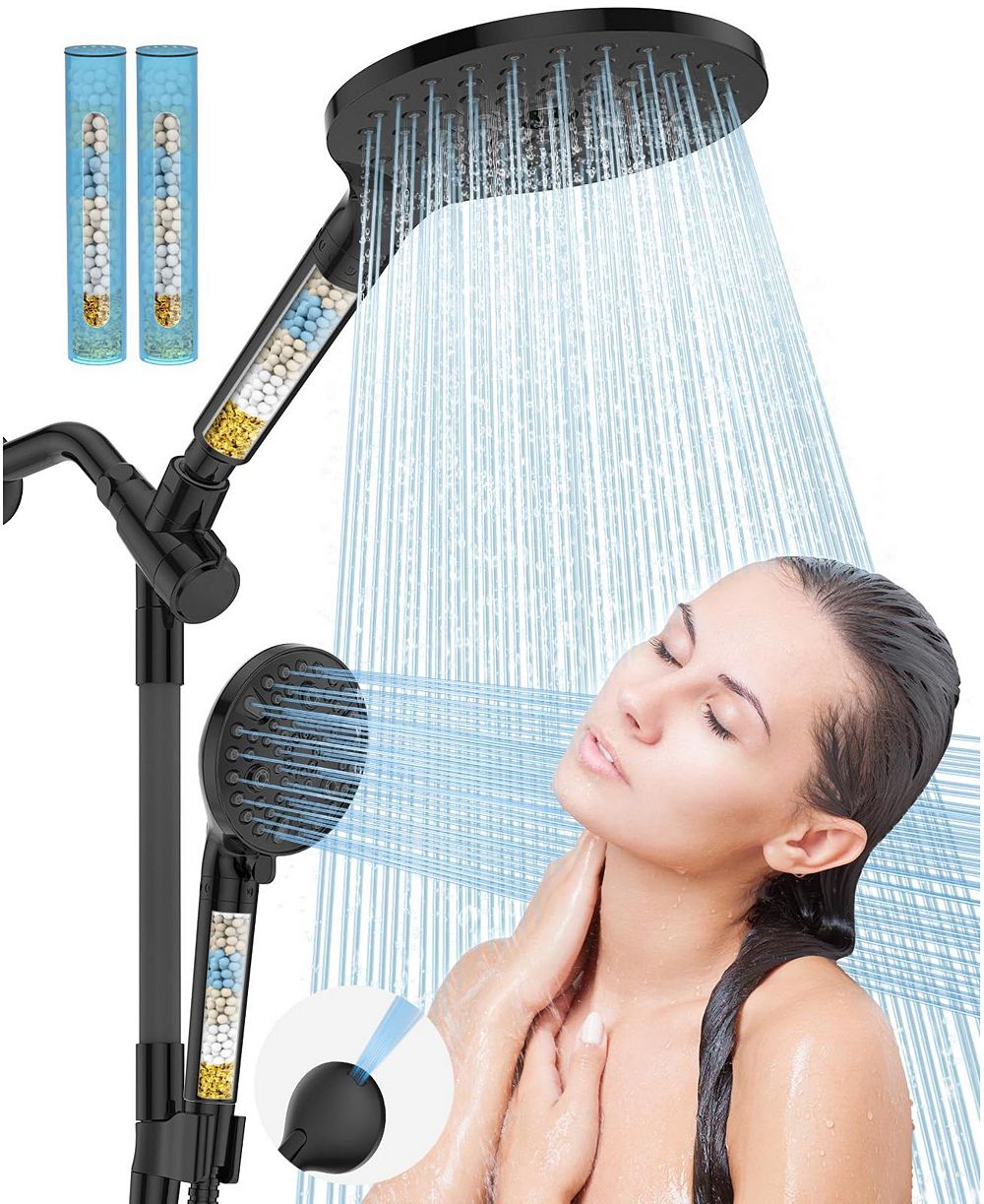 CYQBD 2-in-1 Dual Filtered Handheld Shower Head 15-Mode High Pressure