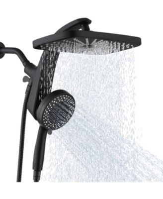 CYQBD 1.75 Gallons Rain Shower Head Handheld Combo 9 Spray Jets Docking System