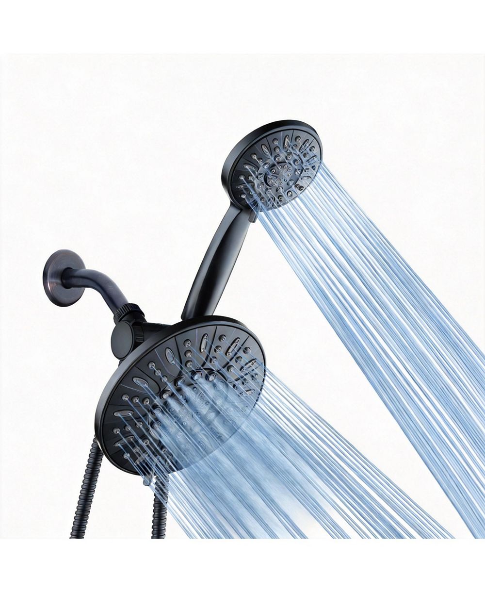 CYQBD 7" Rainfall Shower Head with Hand Held Combo 3-Way 2.5 Gallons