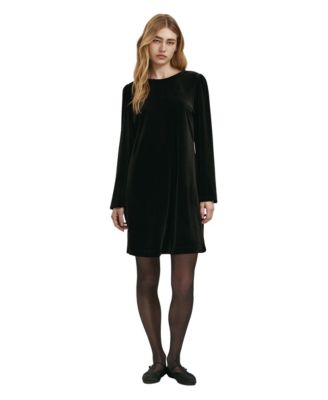 Finery London Женское короткое платье Hattie из вельвета с круглым вырезом