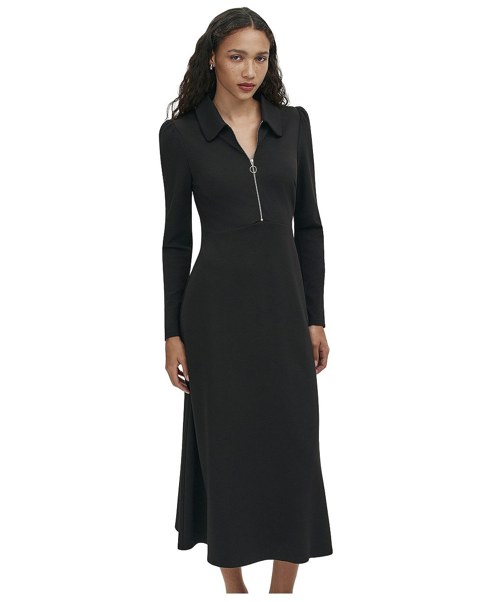 Женское миди-платье Finery London Elvira с длинным рукавом и воротником