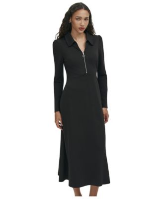 Женское миди-платье Finery London Elvira с длинным рукавом и воротником