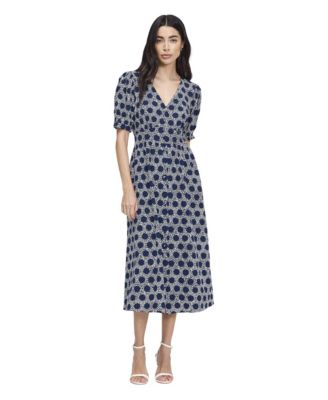 Finery London Women's Samantha Floral Puff-Sleeve Empire-Waist Midi Dress