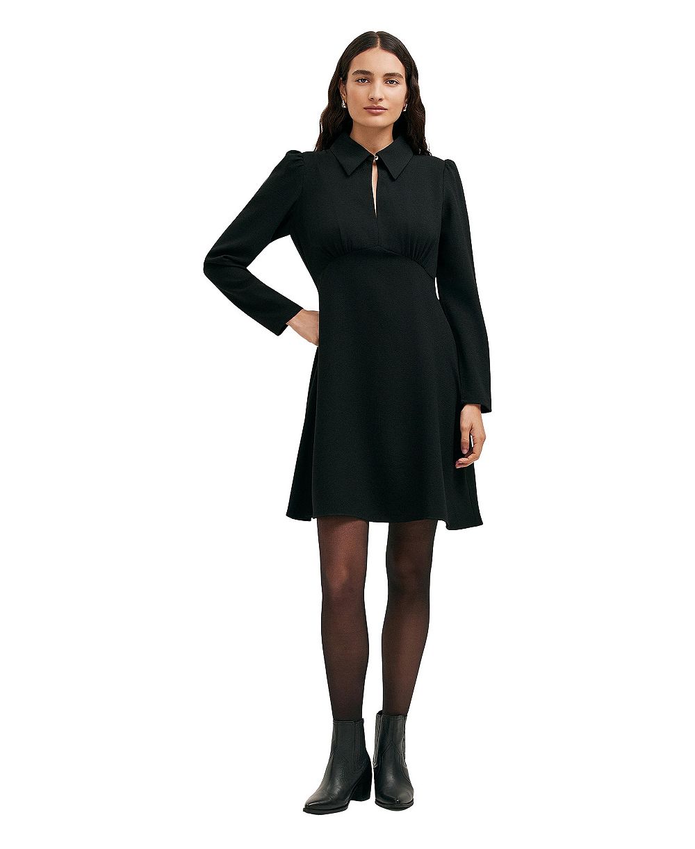 Женское платье Finery London Sabine с длинным рукавом, воротником и силуэтом А-линия