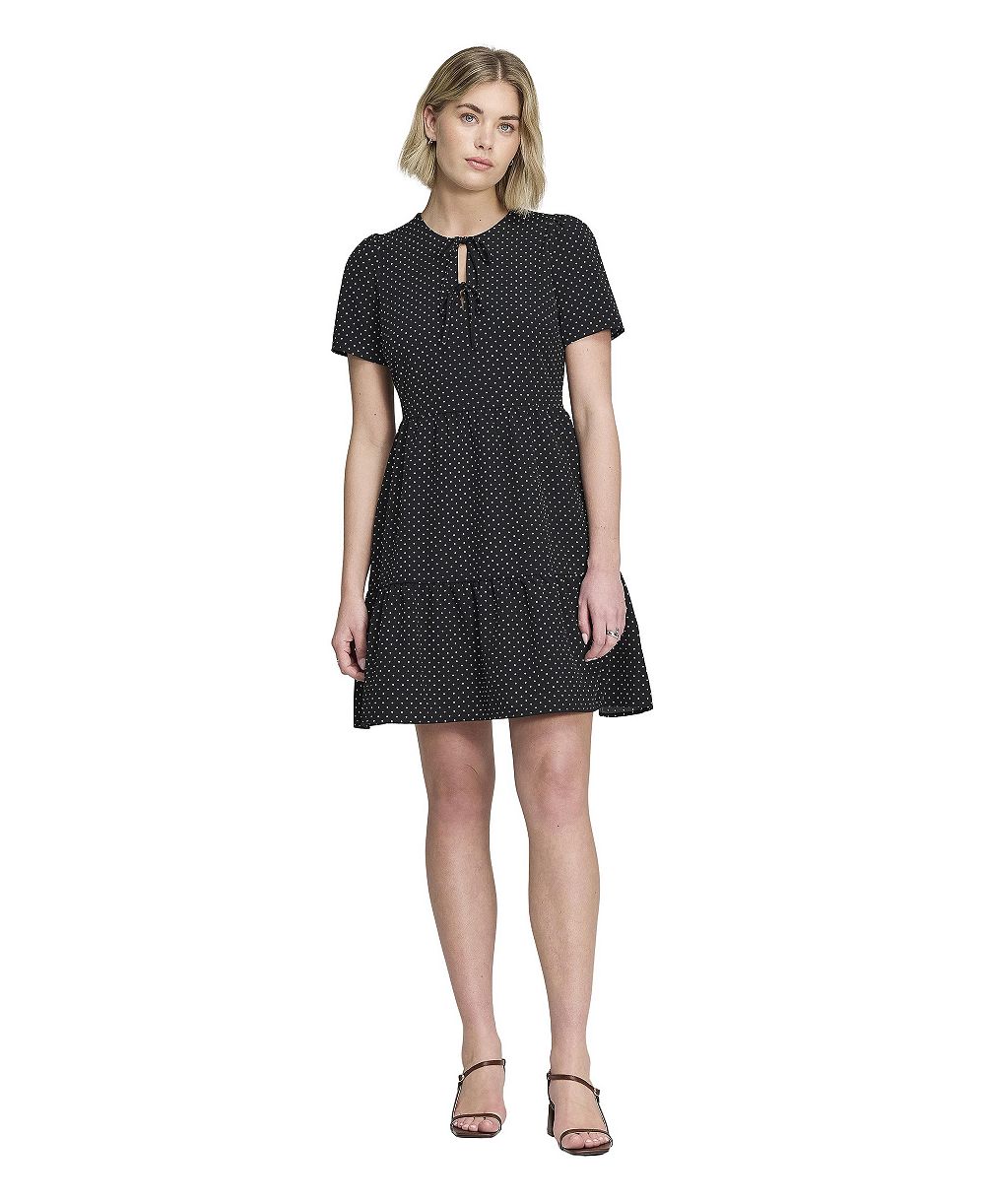 Женское короткое платье Finery London Lola Tie Front Tiered