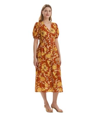 Finery London Women's Addison Floral Crepe Midi Dress