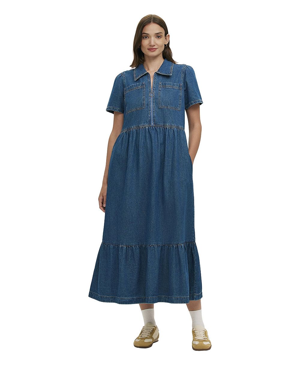 Женское джинсовое миди-платье-рубашка Finery London Tania