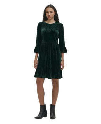 Finery London Women's Cammie Velvet Empire-Waist Animal-Print Dress