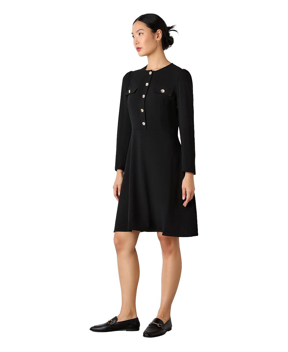 Женское мини-платье Finery London Evie Long Sleeve Crepe Short
