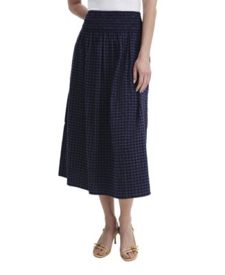Finery London Women's Vanessa Gingham Seersucker Midi Skirt