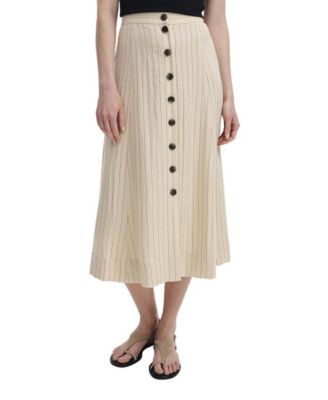 Finery London Women's Frances Stripe Midi A-Line Skirt