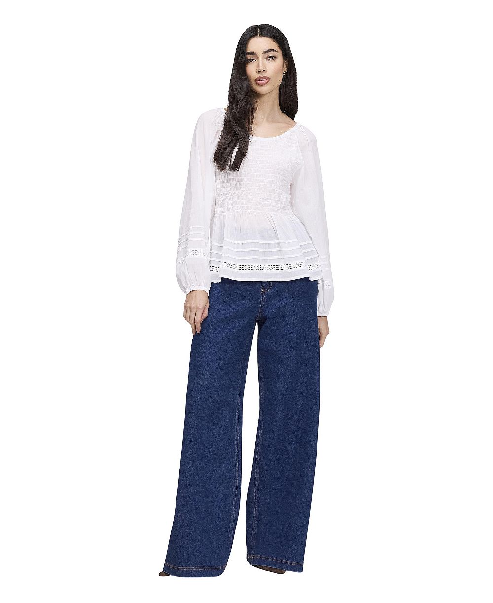 Finery London женская блузка Jennie с длинным рукавом, глубоким вырезом и сборками