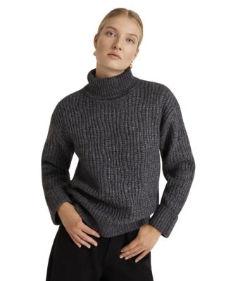 Женский свитер Finery London Albie с рифленой вязкой и воротником-стойкой
