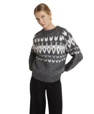 Женский свитер Finery London Belinda с длинным рукавом, круглым вырезом и узором Фейри-Айл