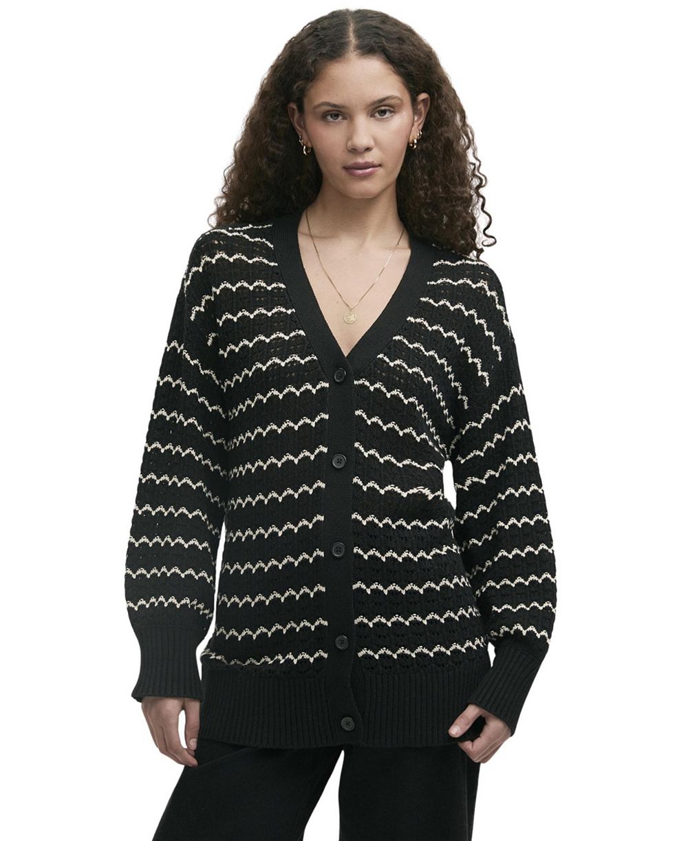 Finery London женский кардиган из крючком с полосками Alena