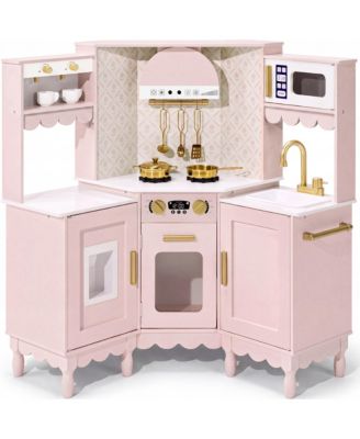 Best Choice Products Cottage Corner Wooden Play Kitchen, Ages 3+