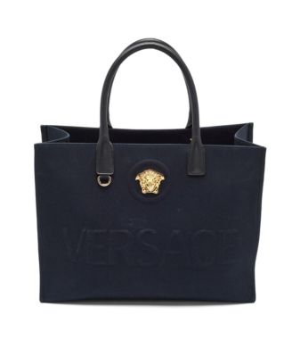 Pre-Owned Versace Women's La Medusa Large Canvas Tote Bag