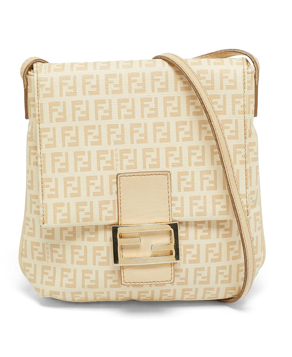 Сумка-мессенджер Pre-Owned Fendi Zucchino из лакированной ткани