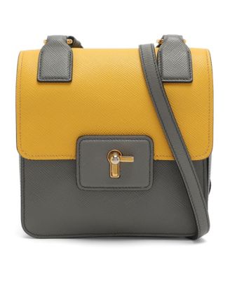 Б/у Prada Сумка через плечо с клапаном из кожи Saffiano Color Flap