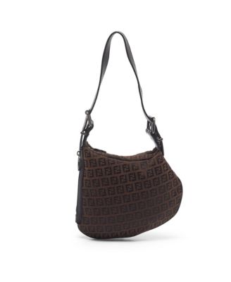 Б/у женская сумка через плечо Fendi из канваса