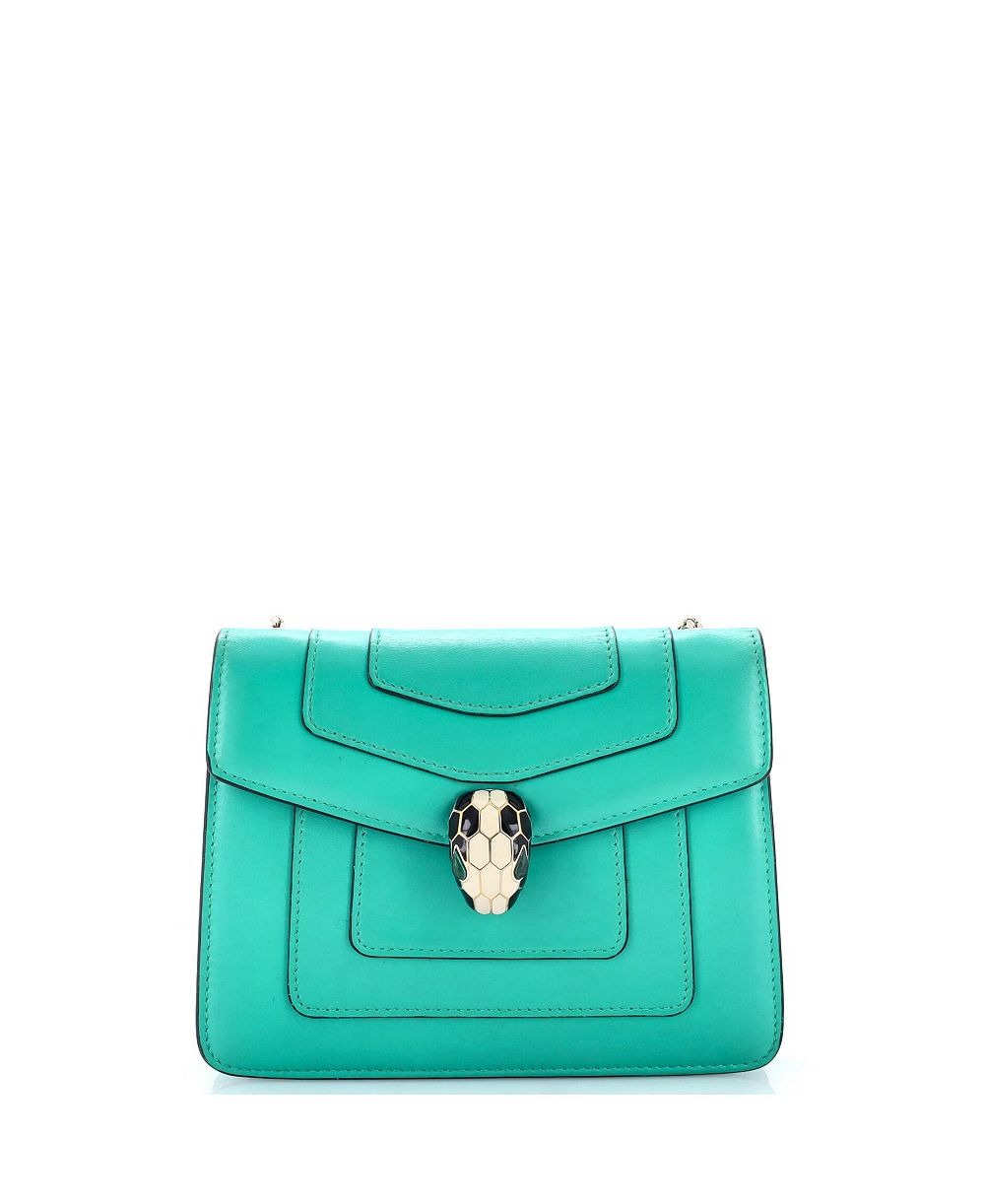 Pre-Owned Bvlgari Small Serpenti Forever Square Shoulder Bag Leather