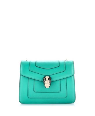 Pre-Owned Bvlgari Small Serpenti Forever Square Shoulder Bag Leather