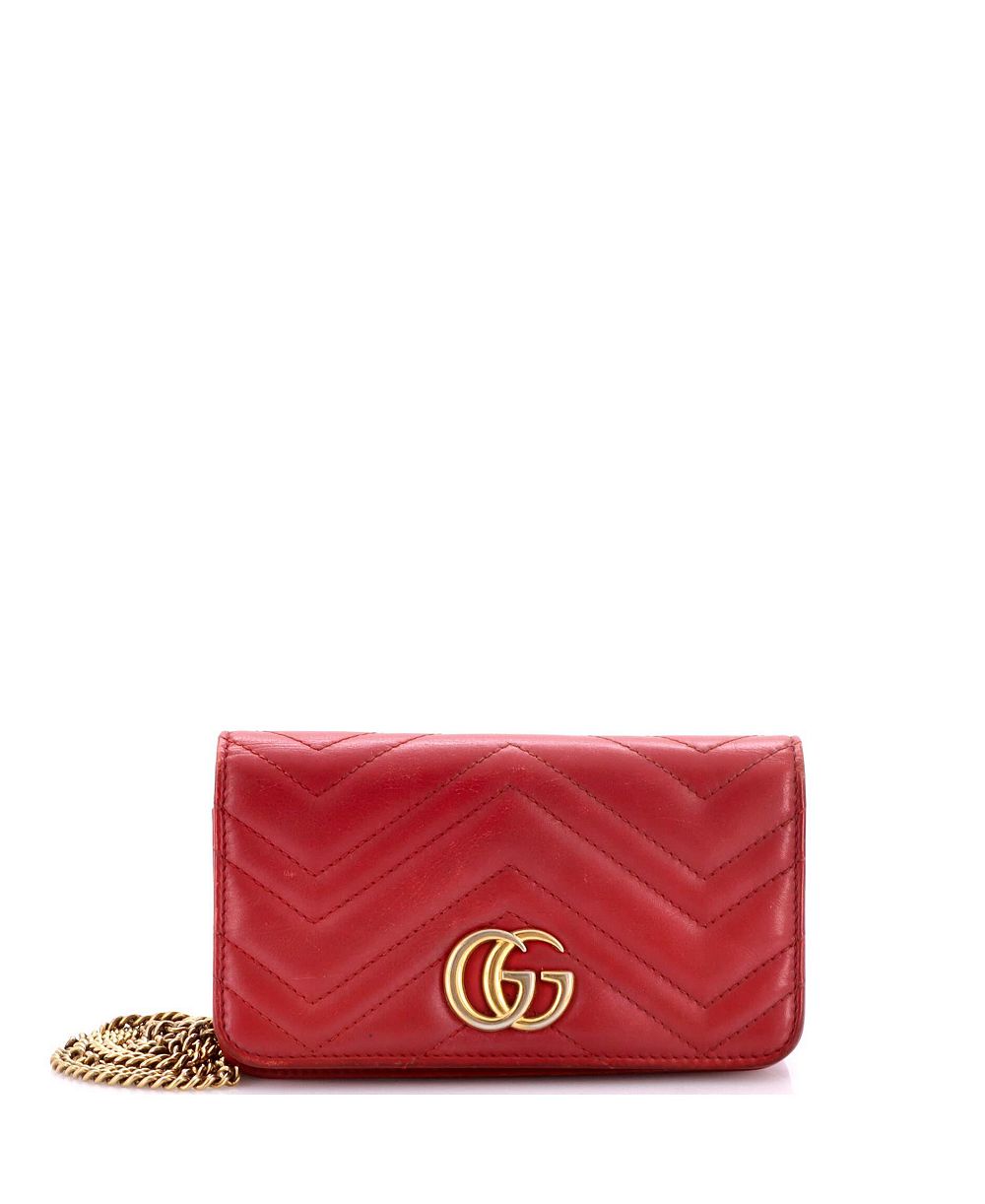 Pre-Owned Gucci мини-сумка GG Marmont цепочка клапан мателасе кожа