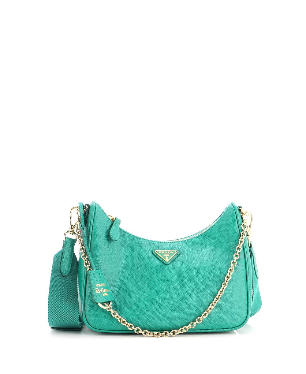 Pre-Owned Prada Small Re-Edition 2005 Shoulder Bag Saffiano Leather
