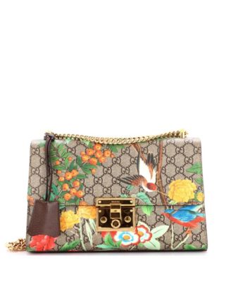 Pre-Owned Gucci средняя сумка через плечо Padlock с принтом Tian Print GG из покрытого канваса