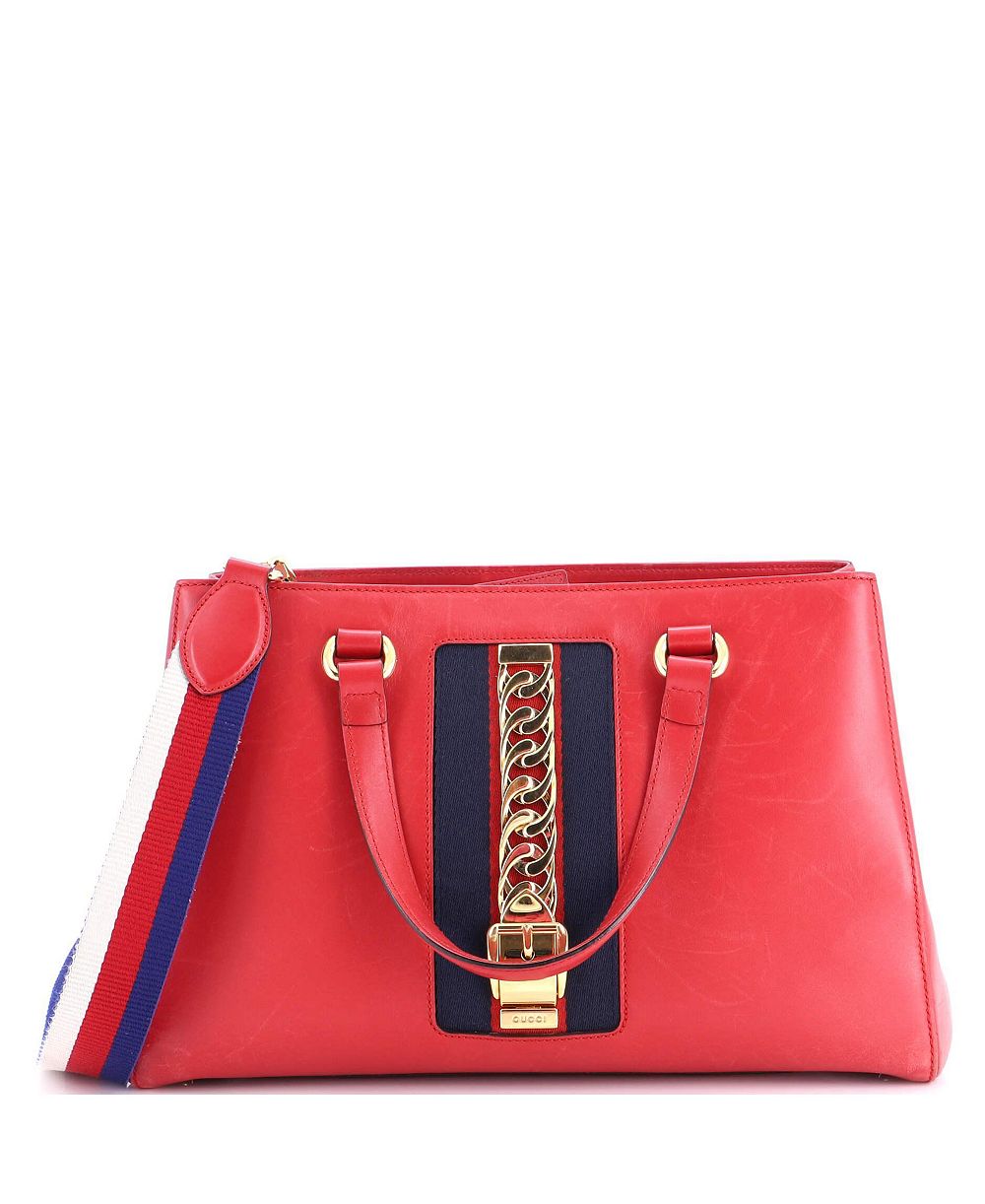 Pre-Owned Gucci Большая сумка Sylvie с ручкой из кожи
