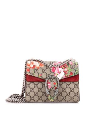 Pre-Owned Gucci Mini Dionysus Bag Blooms Print GG Coated Canvas