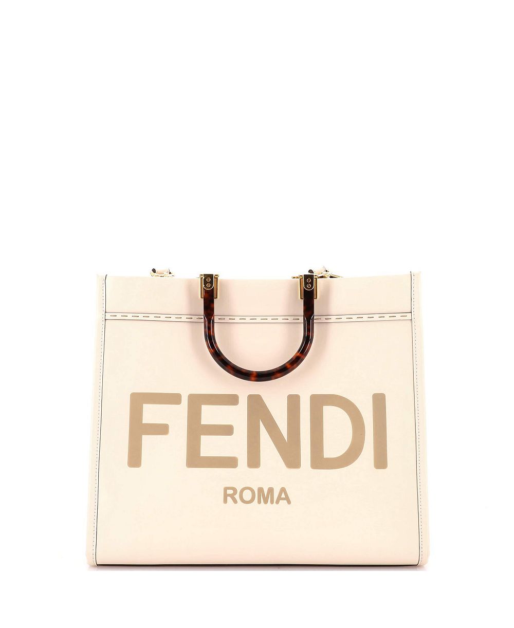 Б/у кожаная сумка-тоут Fendi Medium Sunshine Shopper