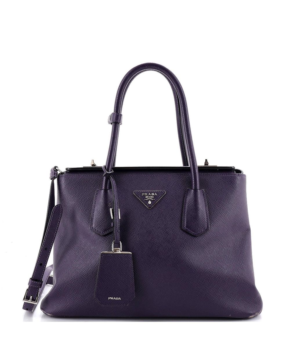 Pre-Owned Prada маленькая сумка-тоут Cuir Twin с замком Turnlock из кожи Saffiano