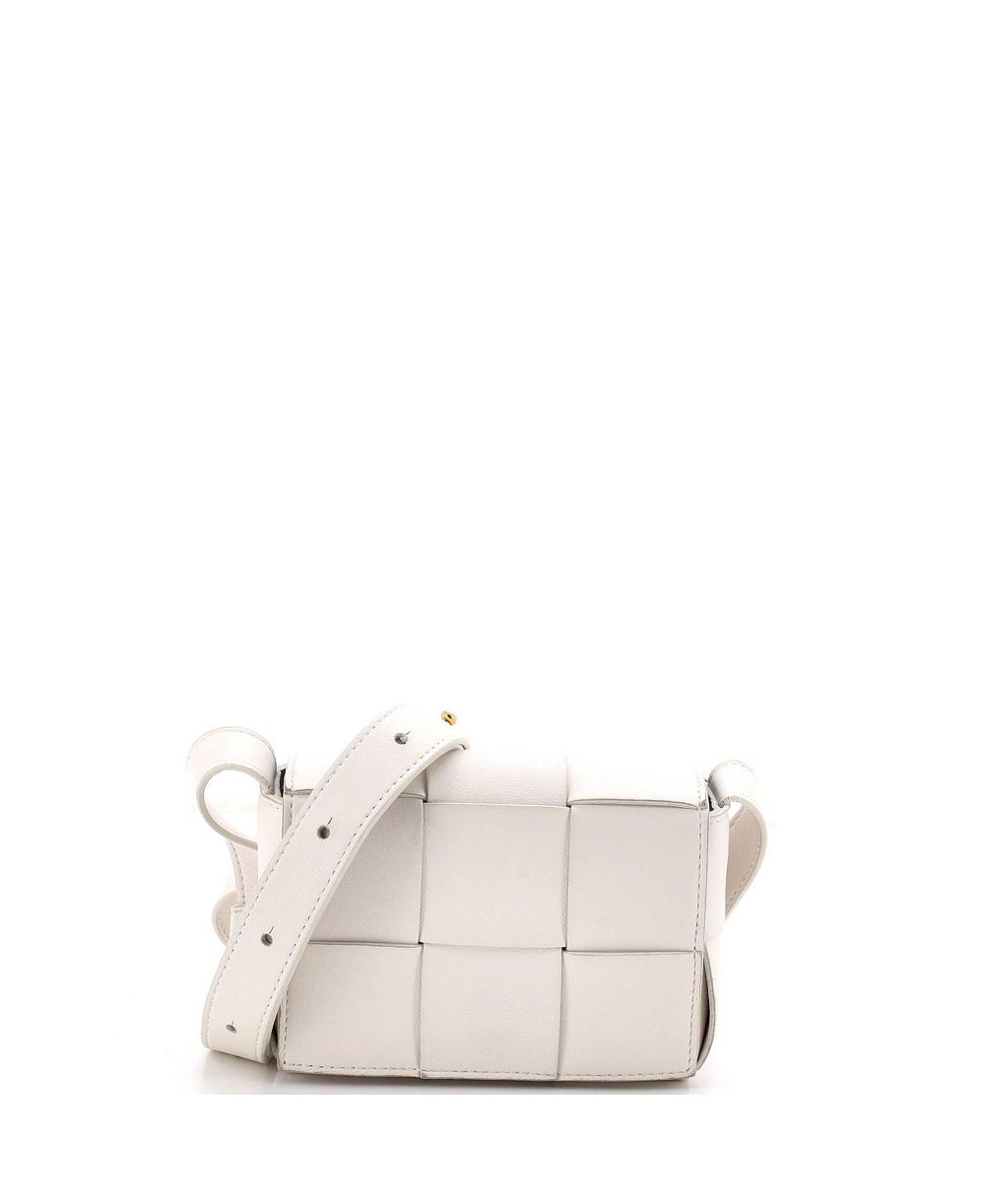 Pre-Owned Bottega Veneta Candy Cassette Crossbody Bag Maxi Intrecciato Leather