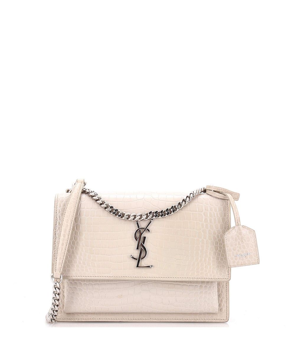 Pre-Owned Saint Laurent средняя сумка через плечо Sunset из тисненой кожи