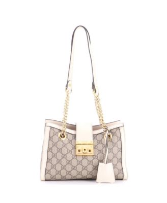 Pre-Owned Gucci маленькая сумка-тоут на цепочке Padlock из ткани GG с покрытием и кожаной отделкой