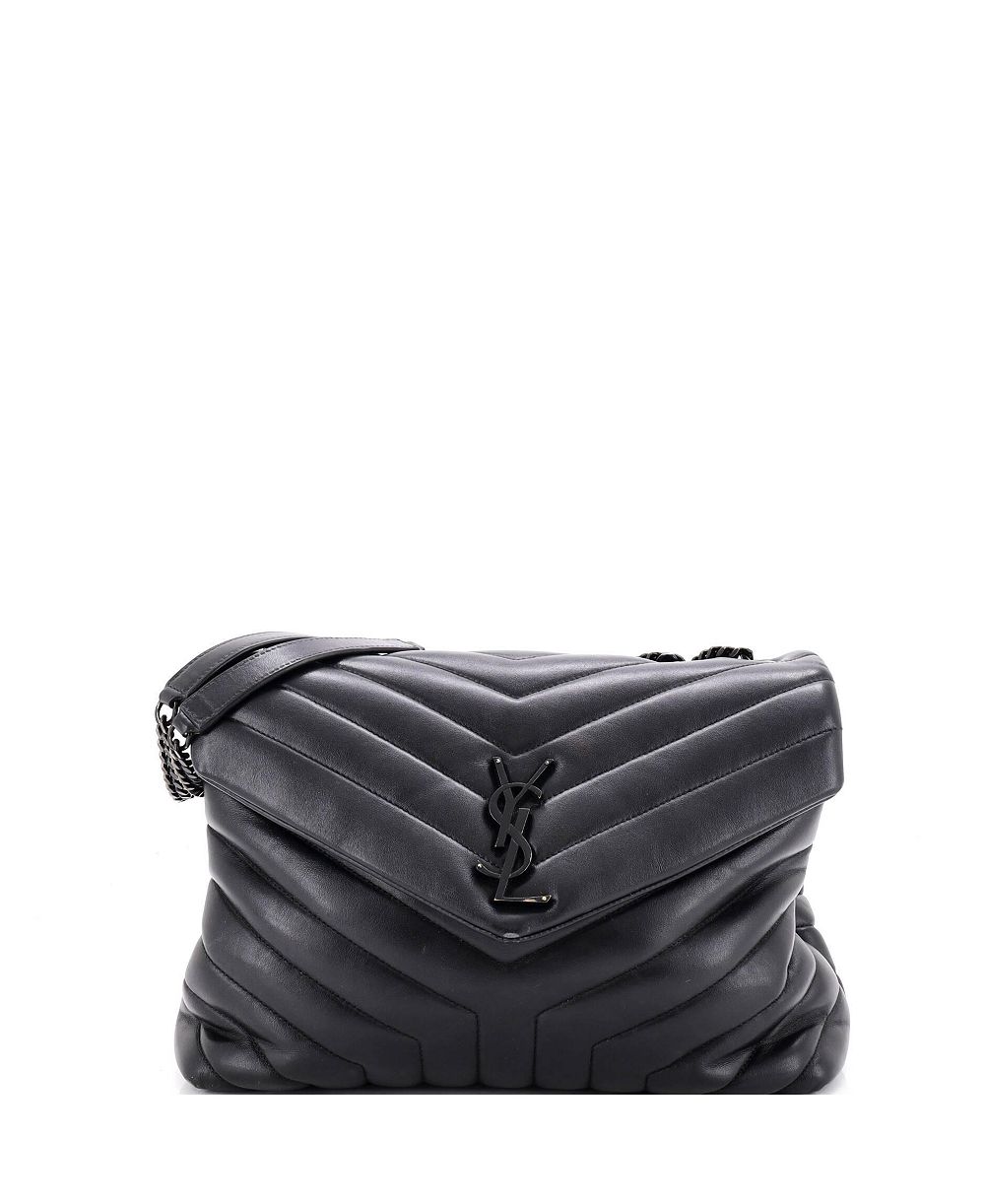 Pre-Owned Saint Laurent средняя сумка Loulou Shoulder из кожи мателасе шеврон