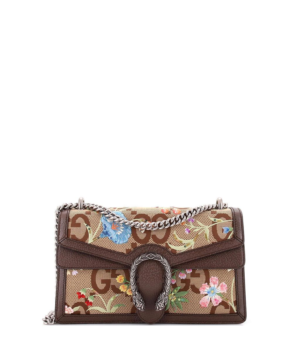 Pre-Owned Gucci маленькая сумка Dionysus с вышивкой, большая ткань GG