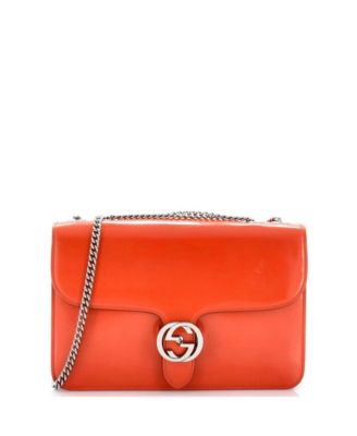 Б/у сумка Gucci Medium Interlocking Shoulder из лакированной кожи