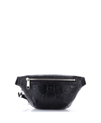 Pre-Owned Gucci маленькая поясная сумка из перфорированной кожи с тиснением GG