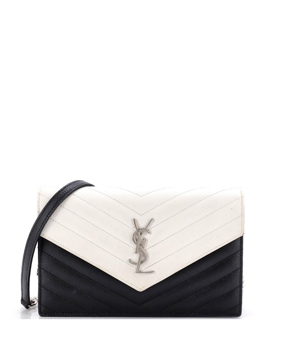 Pre-Owned Saint Laurent маленький классический кошель-сумка на цепочке Matelasse Chevron из кожи