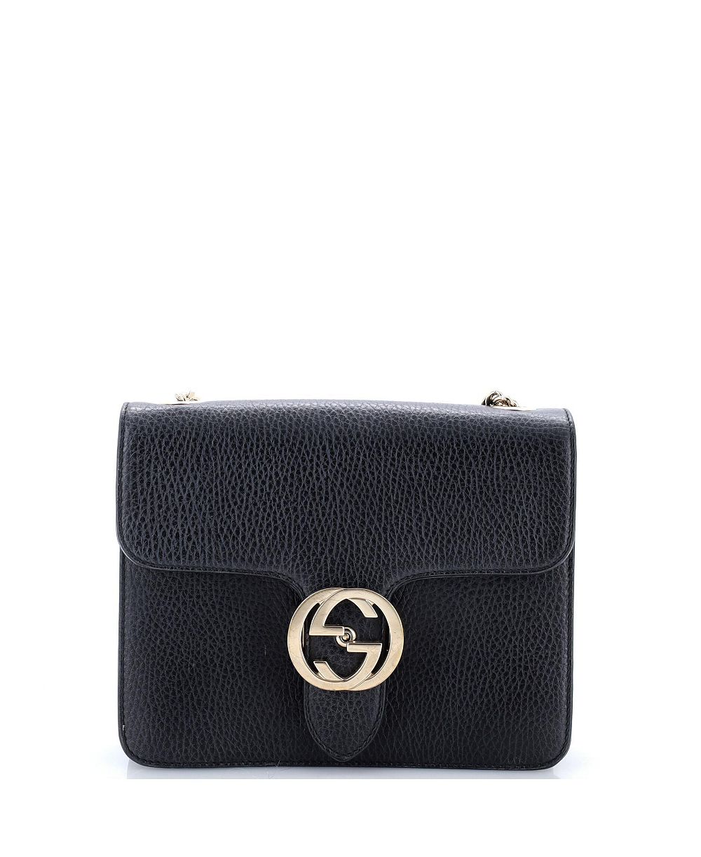 Женская кожаная сумка Gucci Small Interlocking Shoulder (б/у)