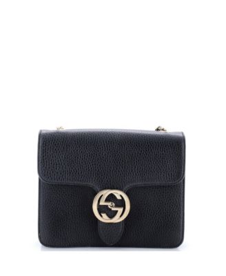 Женская кожаная сумка Gucci Small Interlocking Shoulder (б/у)